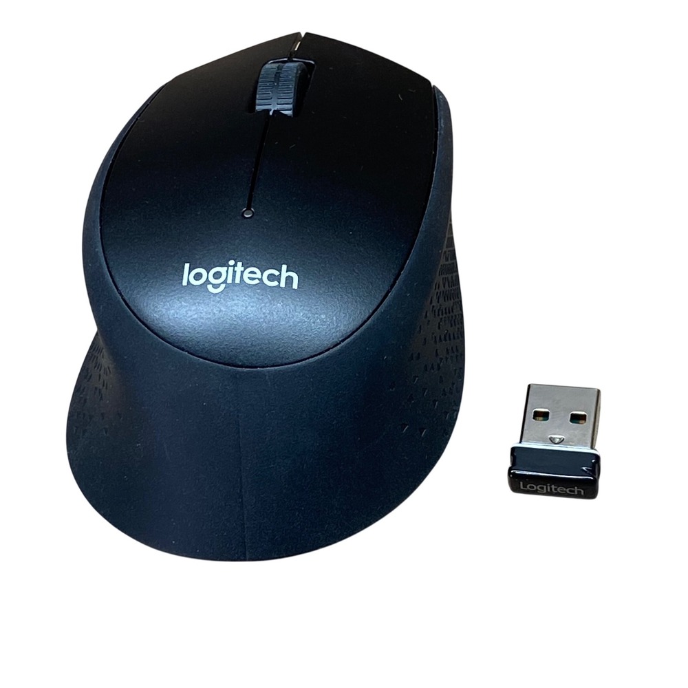 Logitech M330 Silent Plus Wireless Mouse Black w/ USB Receiver Dongle 910-004905